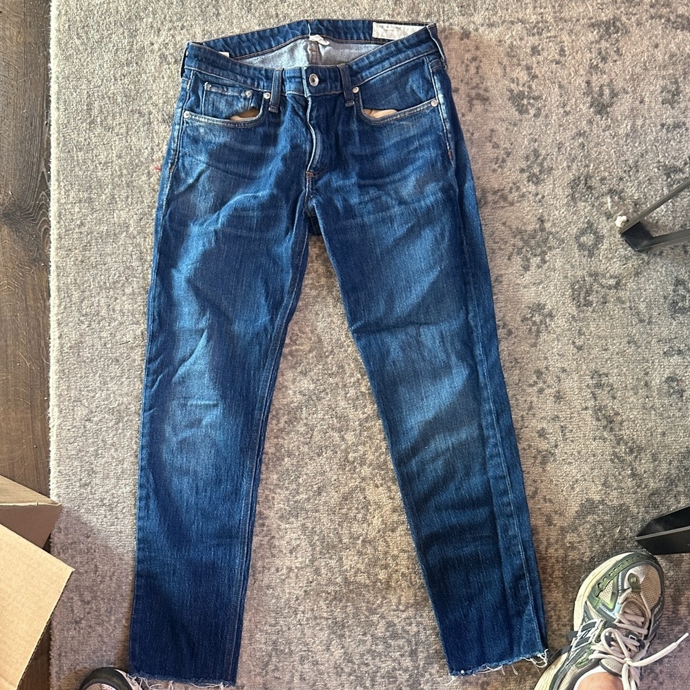 rag & bone Dark Blue Straight Jeans